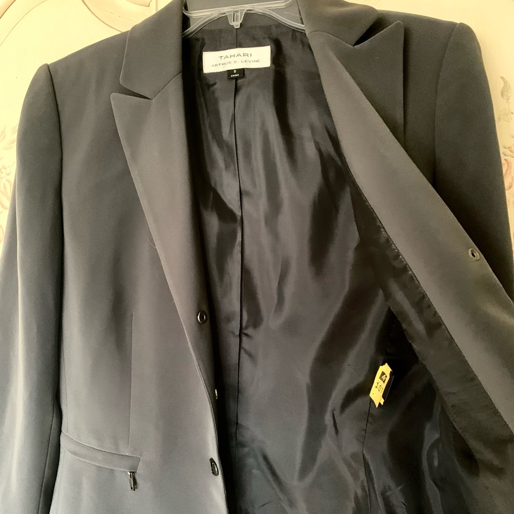 TAHARI Womens’ Size 6 Charcoal Grey Blazer - Picture 5 of 6